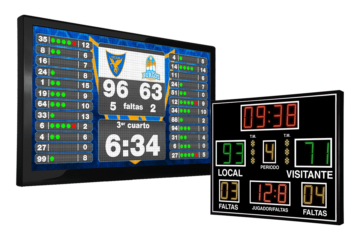 Marcadores digitales baloncesto