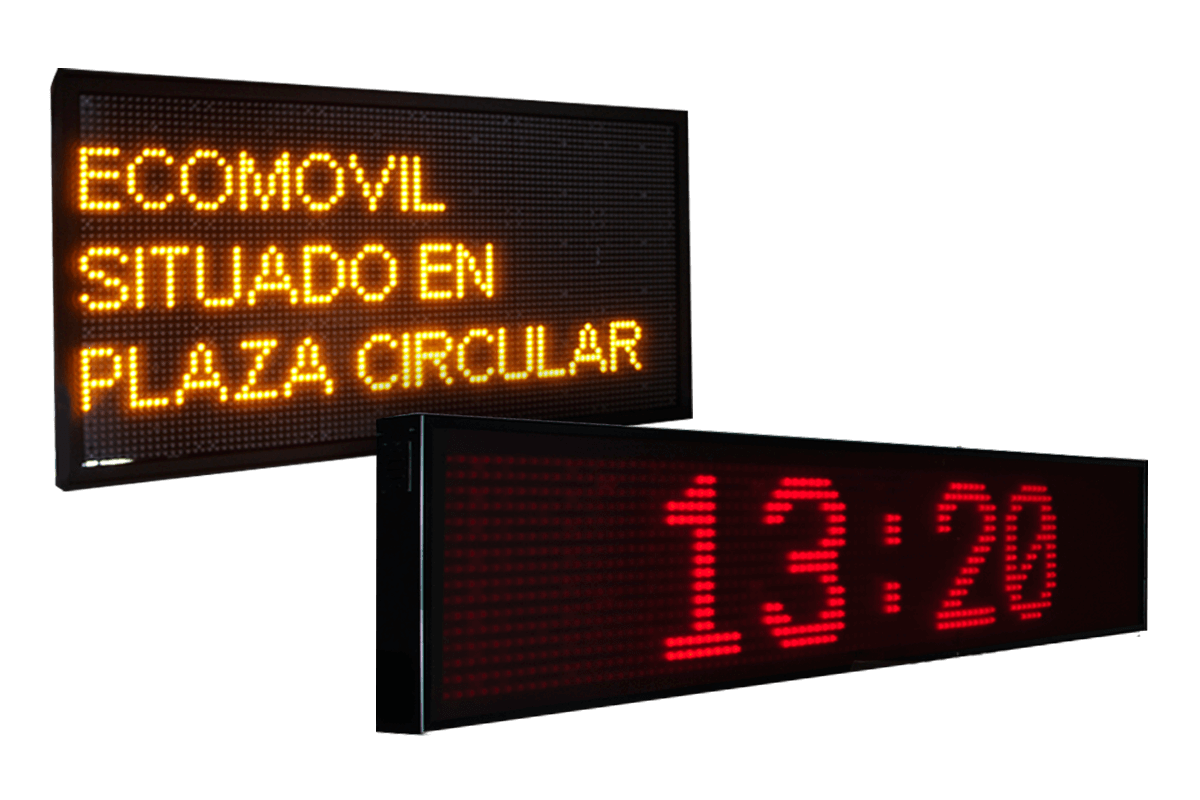 Pantalla LED de escaparate Full Color en Óptica Constitución – Murcia