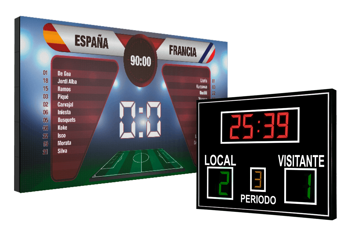 Vídeo marcador de fútbol LED p16 para el UCAM CF de Murcia