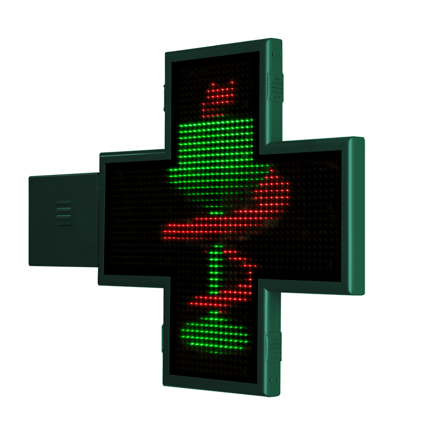 Cruz de Farmacia LED con animaciones 3D