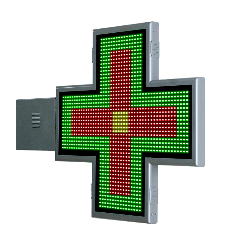 Cruz de Farmacia LED con animaciones 3D