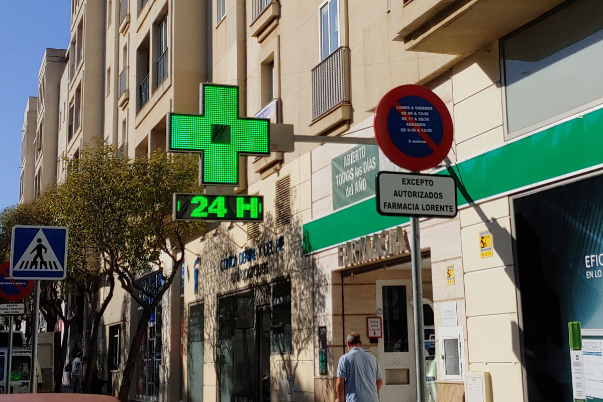 Cruz de Farmacia LED verde