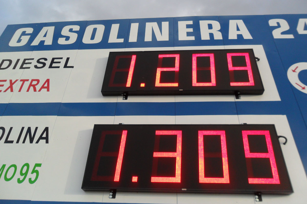 Precios LED de combustible para gasolineras
