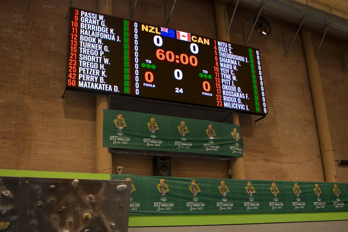 Videomarcadores CUMA en La Copa del Mundo U17 de Baloncesto FIBA 1