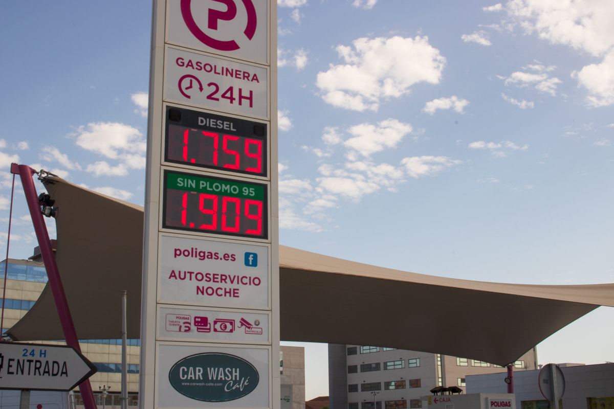 precios led combustible gasolinera murcia Poligas