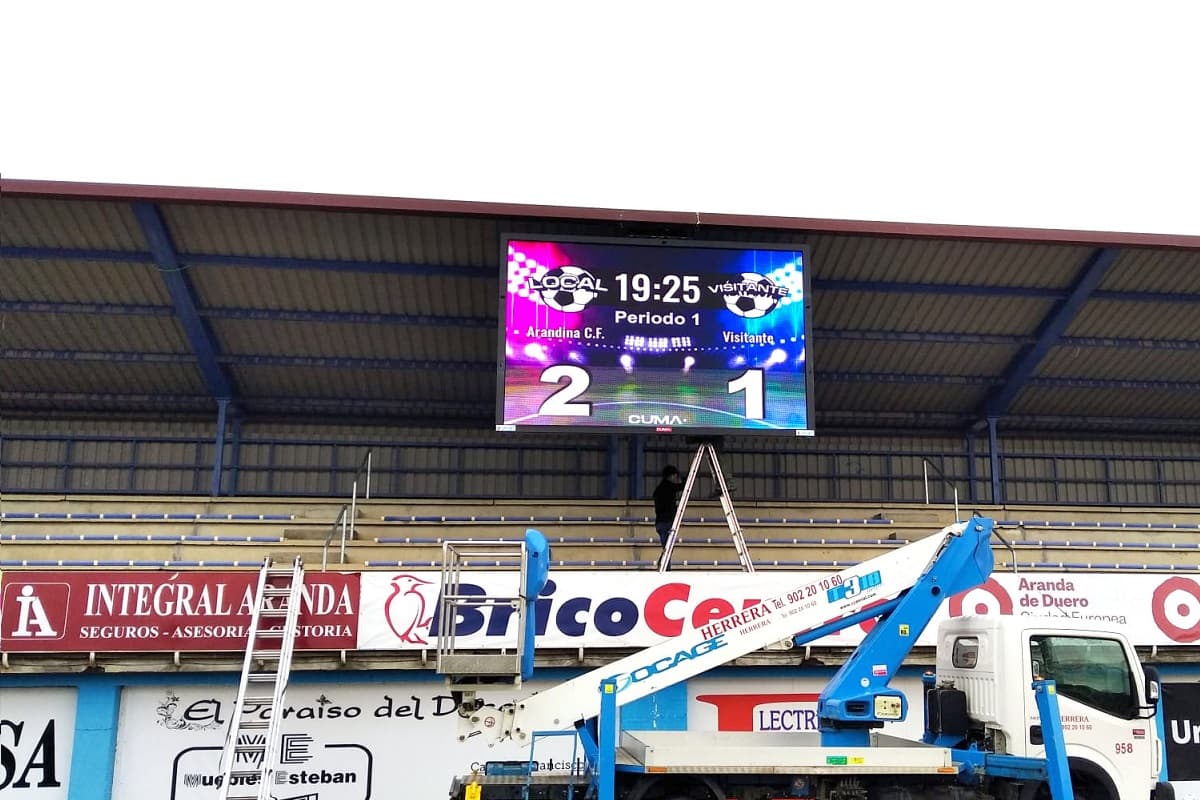 Videomarcador de fútbol en Burgos
