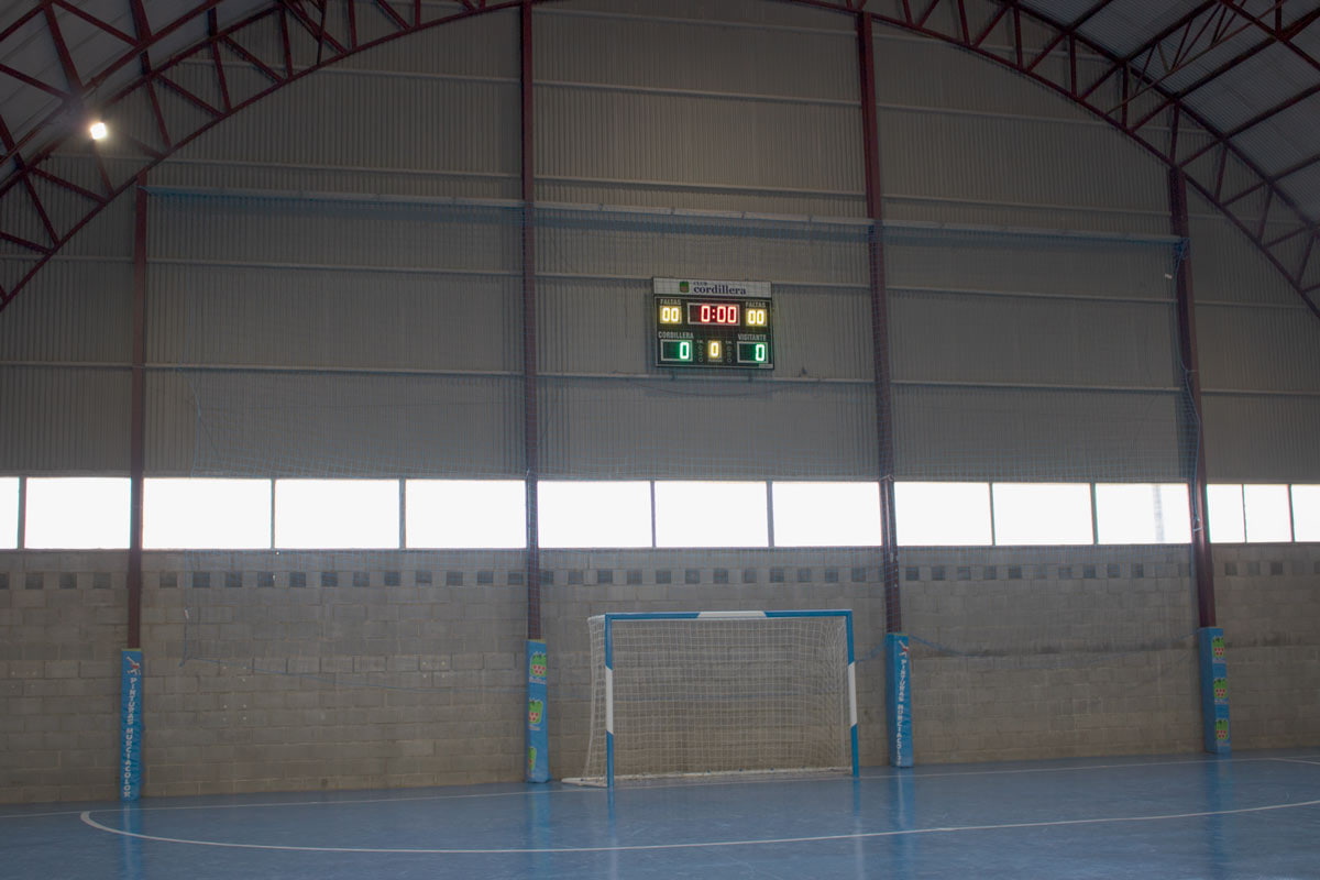 Marcador electrónico baloncesto en Club Cordillera de Murcia