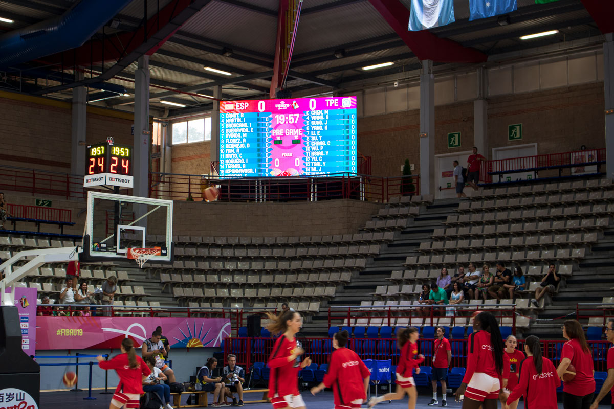 Pantallas LED deportivas en Madrid para el Mundial FIBA U19