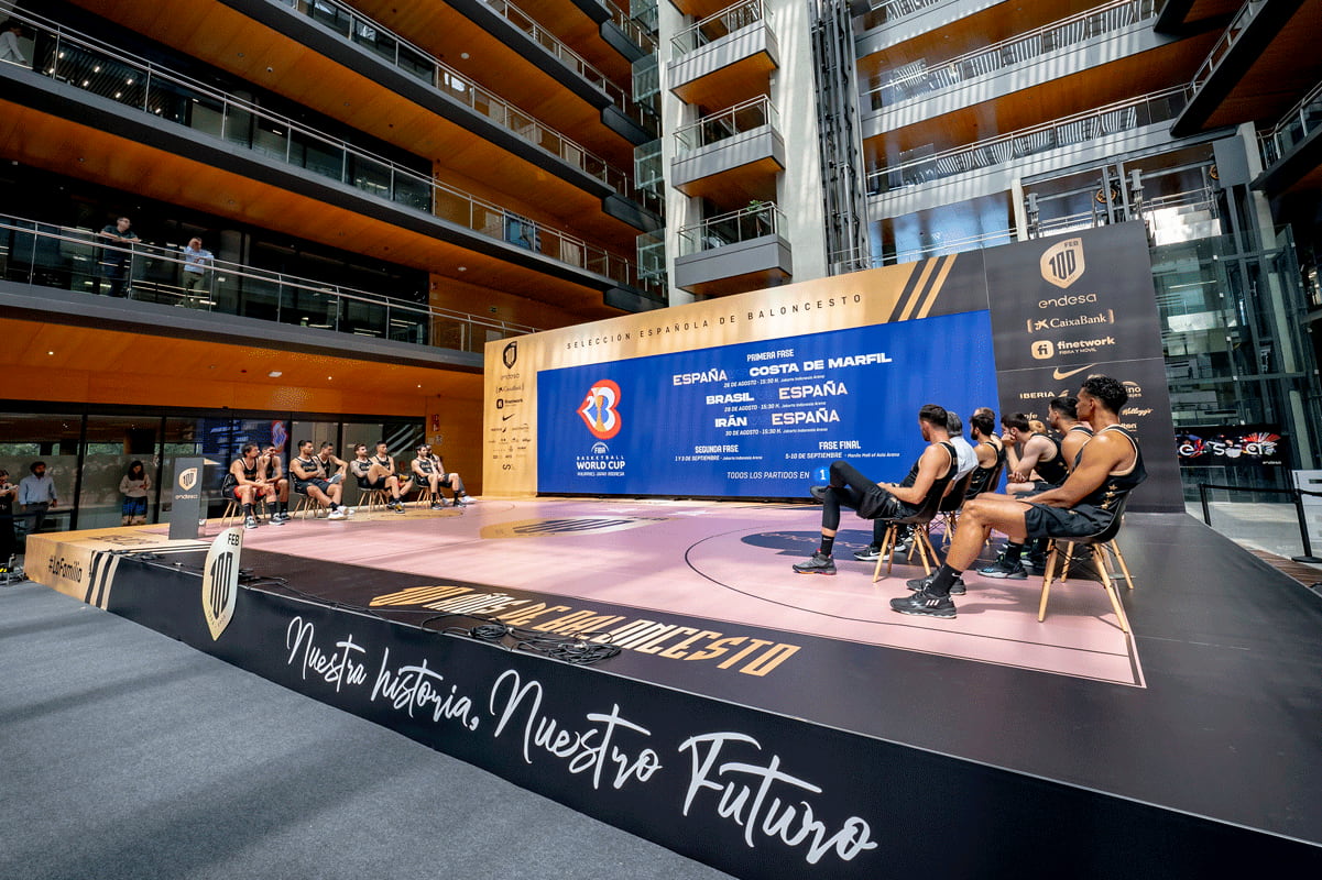 Pantalla led CUMA en madrid para la federación de baloncesto